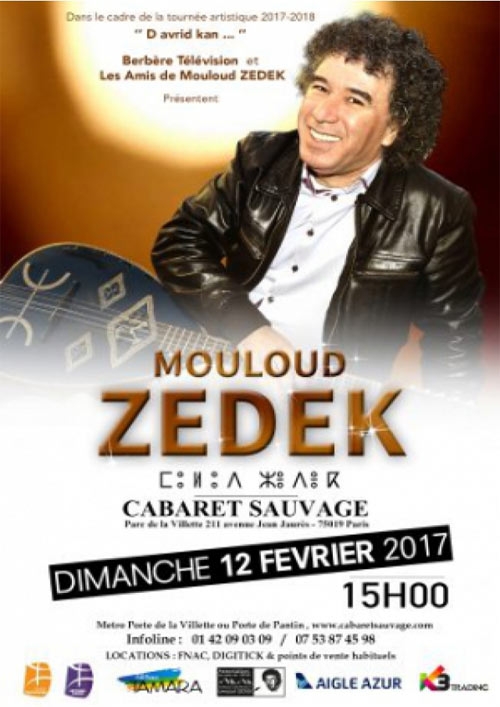 Zedek Mouloud  en concert au Cabaret sauvage