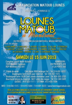 Hommage à Lounès Matoub à  Montréal